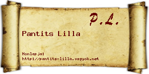 Pantits Lilla névjegykártya